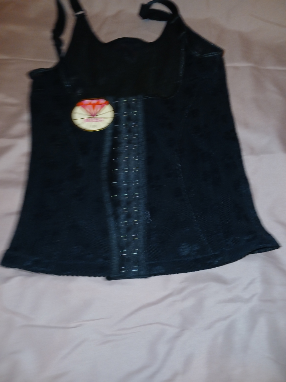 Othr Black Lace Front-Closure Shapewear Bustier